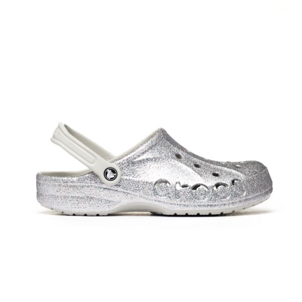 Crocs Baya Glitter Clog Silver Glitter 205925-0IC