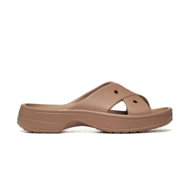 Crocs WOMENS CROSS STRAP Milk Chocolate 210840-2JJ