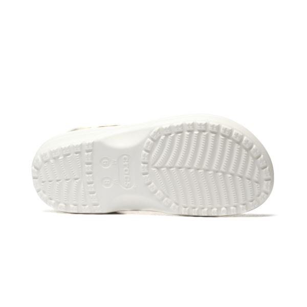 Crocs CLASSIC FLORAL CUT OUT CLOG CHALK 210927-0WV
