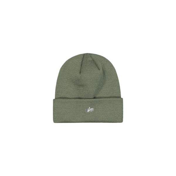 Alpha Industries Metal Logo Beanie sage-green 2589