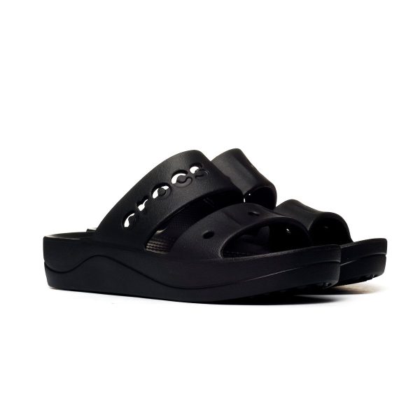 Crocs Baya Platform Sandal Black 208188-001