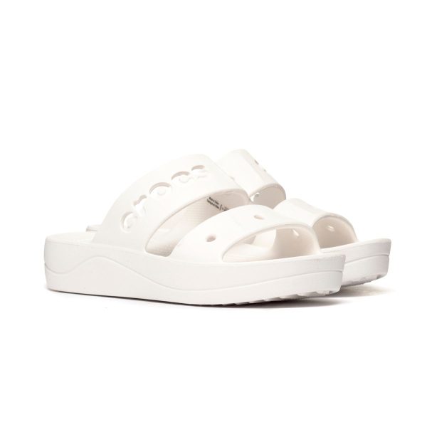 Crocs Baya Platform Sandal White 208188-100