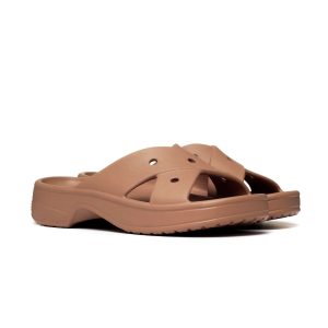 Crocs WOMENS CROSS STRAP Milk Chocolate 210840-2JJ