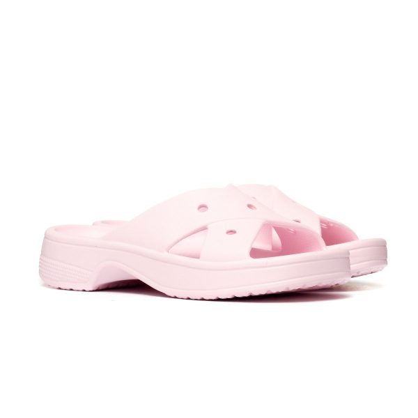 Crocs WOMENS CROSS STRAP Pink Milk 210840-6ZW