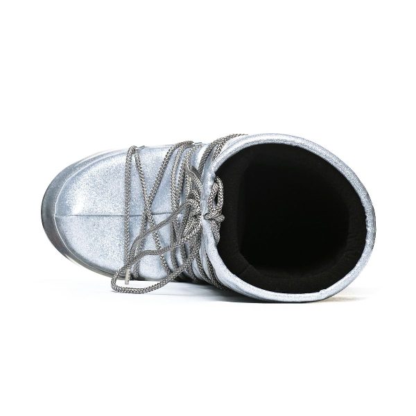 MOON BOOT ICON GLITTER SILVER 80D1402850H001