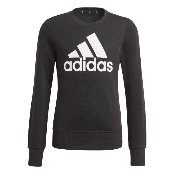 Adidas Older Girls Adidas Logo Sweatshirt Black GP