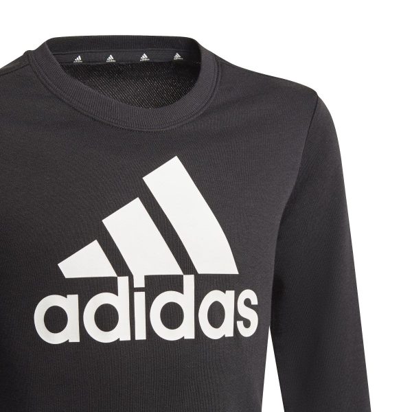 Adidas Older Girls Adidas Logo Sweatshirt Black GP