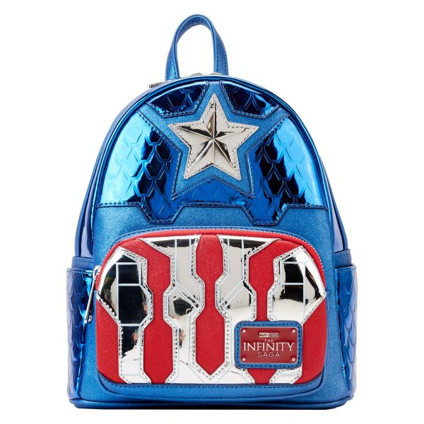 Loungefly LF MARVEL SHINE CAPTAIN AMERICA COSPLAY MINI BACKPACK MVBK0276