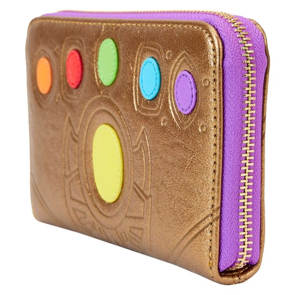 Loungefly LF MARVEL SHINE THANOS GAUNTLET ZIP AROUND WALLET MVWA0208