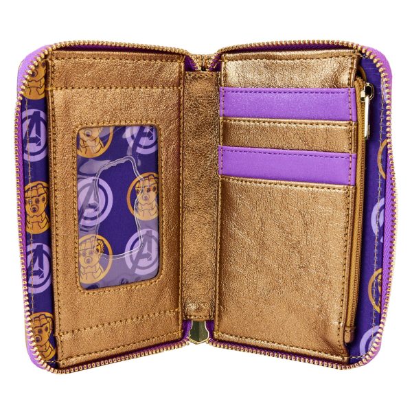 Loungefly LF MARVEL SHINE THANOS GAUNTLET ZIP AROUND WALLET MVWA0208