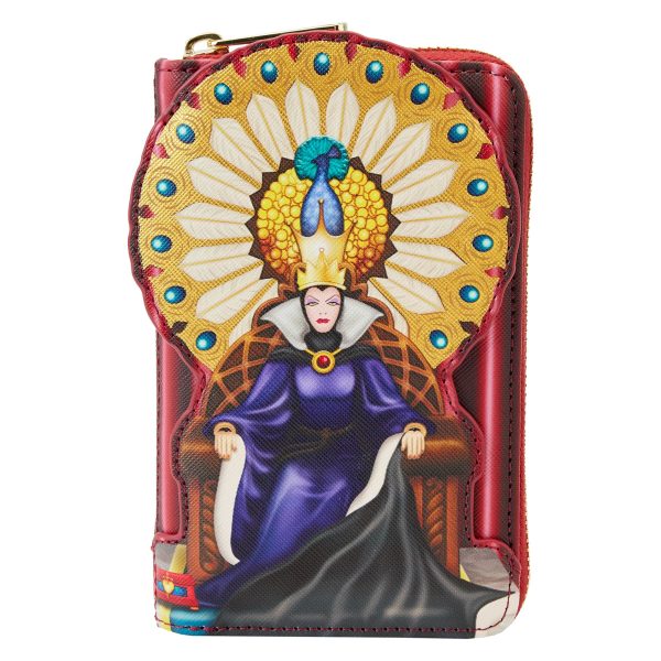 Loungefly LF DISNEY SNOW WHITE EVIL QUEEN THRONE ZIP AROUND WALLET WDWA2533