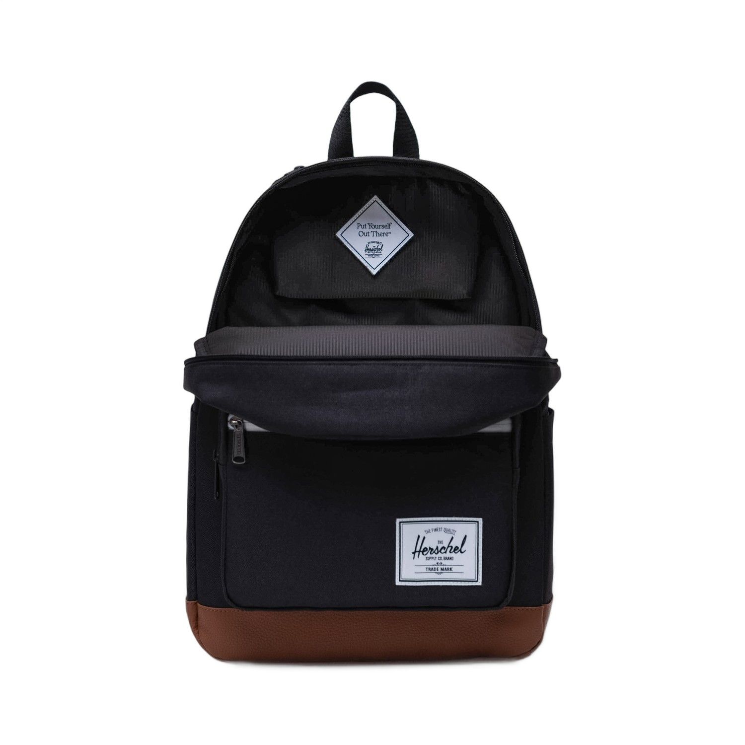 Herschel Pop Quiz Backpack, Black/Tan, 11405-00055 - obrazek 6