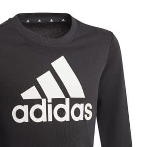Adidas Older Girls Adidas Logo Sweatshirt Black GP