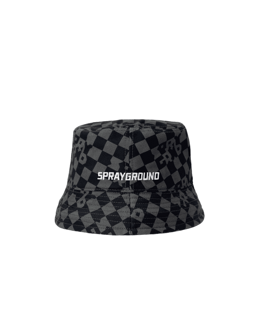SPRAYGROUND GREY CHECK BUCKET CAP - obrazek 2