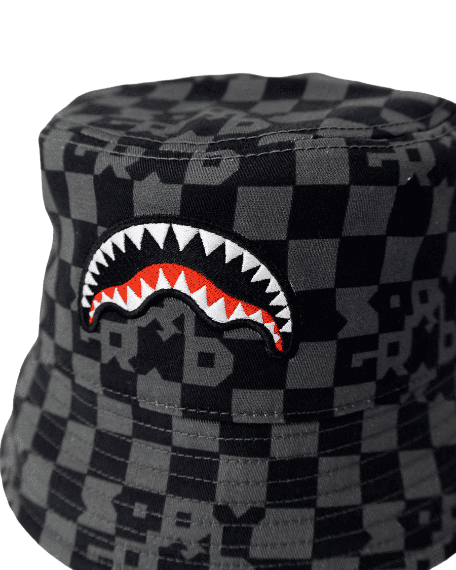 SPRAYGROUND GREY CHECK BUCKET CAP - obrazek 3