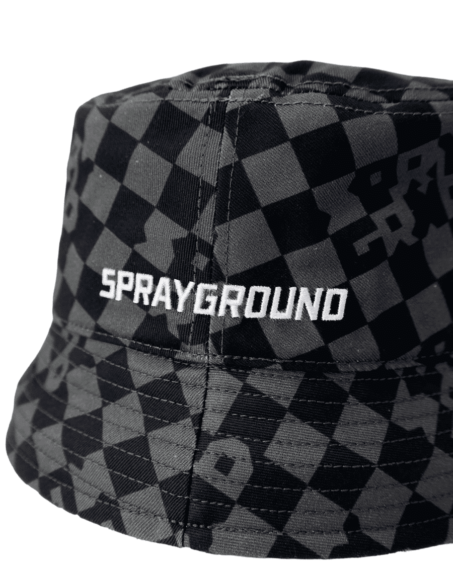 SPRAYGROUND GREY CHECK BUCKET CAP - obrazek 4