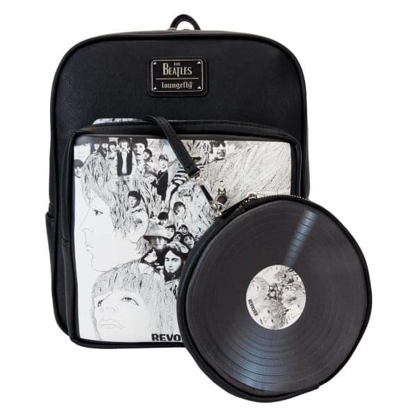 Loungefly LF THE BEATLES REVOLVER ALBUM WITH RECORD POUCH MINI BACKPACK TBLBK0009