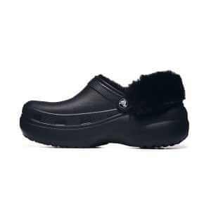 Crocs CLASSIC PLATFORM FUZZ LINED CLOG 212854-001