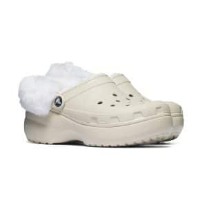 Crocs CLASSIC PLATFORM FUZZ LINED CLOG 212854-2Y2