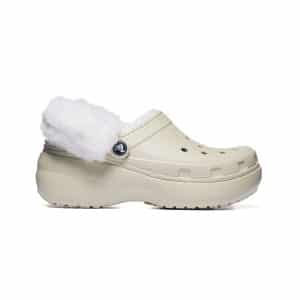 Crocs CLASSIC PLATFORM FUZZ LINED CLOG 212854-2Y2