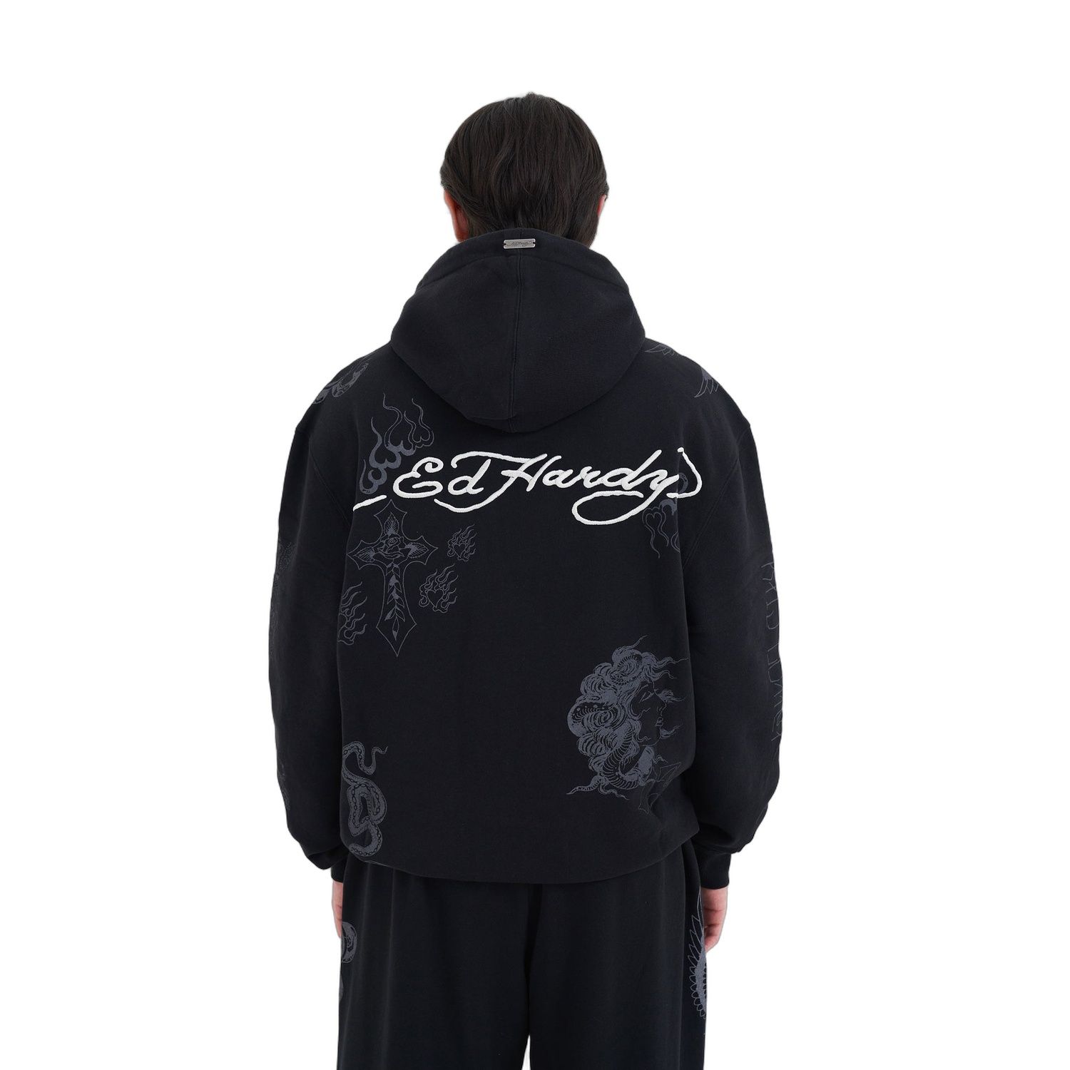 Ed Hardy MENS TATTOO CLUB ZIP THRU HOODIE ED5172 - obrazek 2