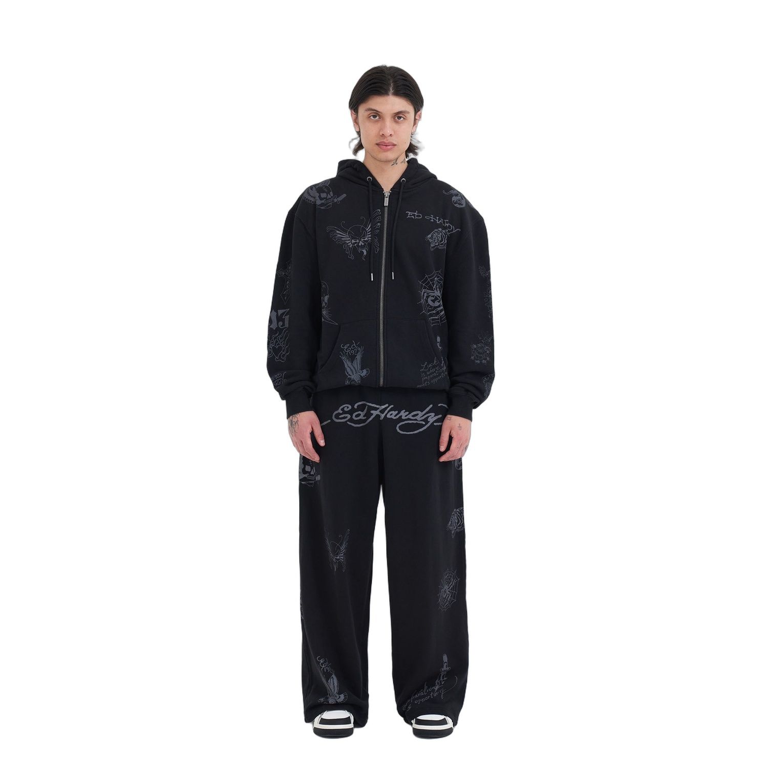 Ed Hardy MENS TATTOO CLUB ZIP THRU HOODIE ED5172 - obrazek 4