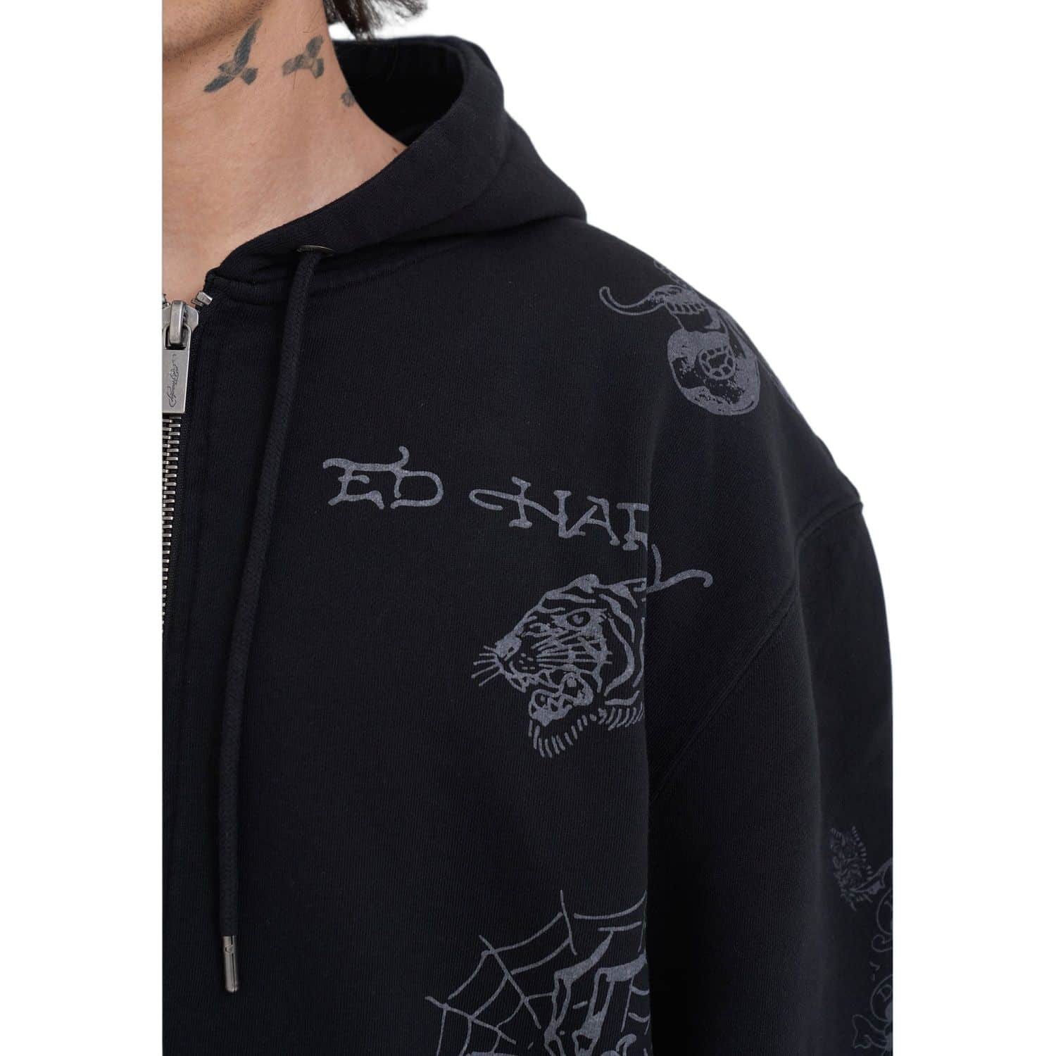 Ed Hardy MENS TATTOO CLUB ZIP THRU HOODIE ED5172 - obrazek 7