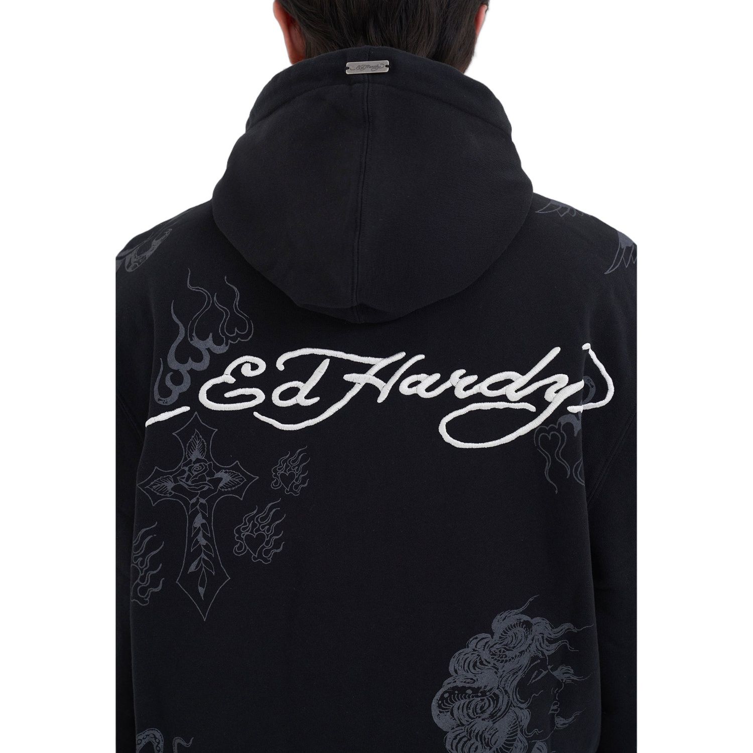Ed Hardy MENS TATTOO CLUB ZIP THRU HOODIE ED5172 - obrazek 8
