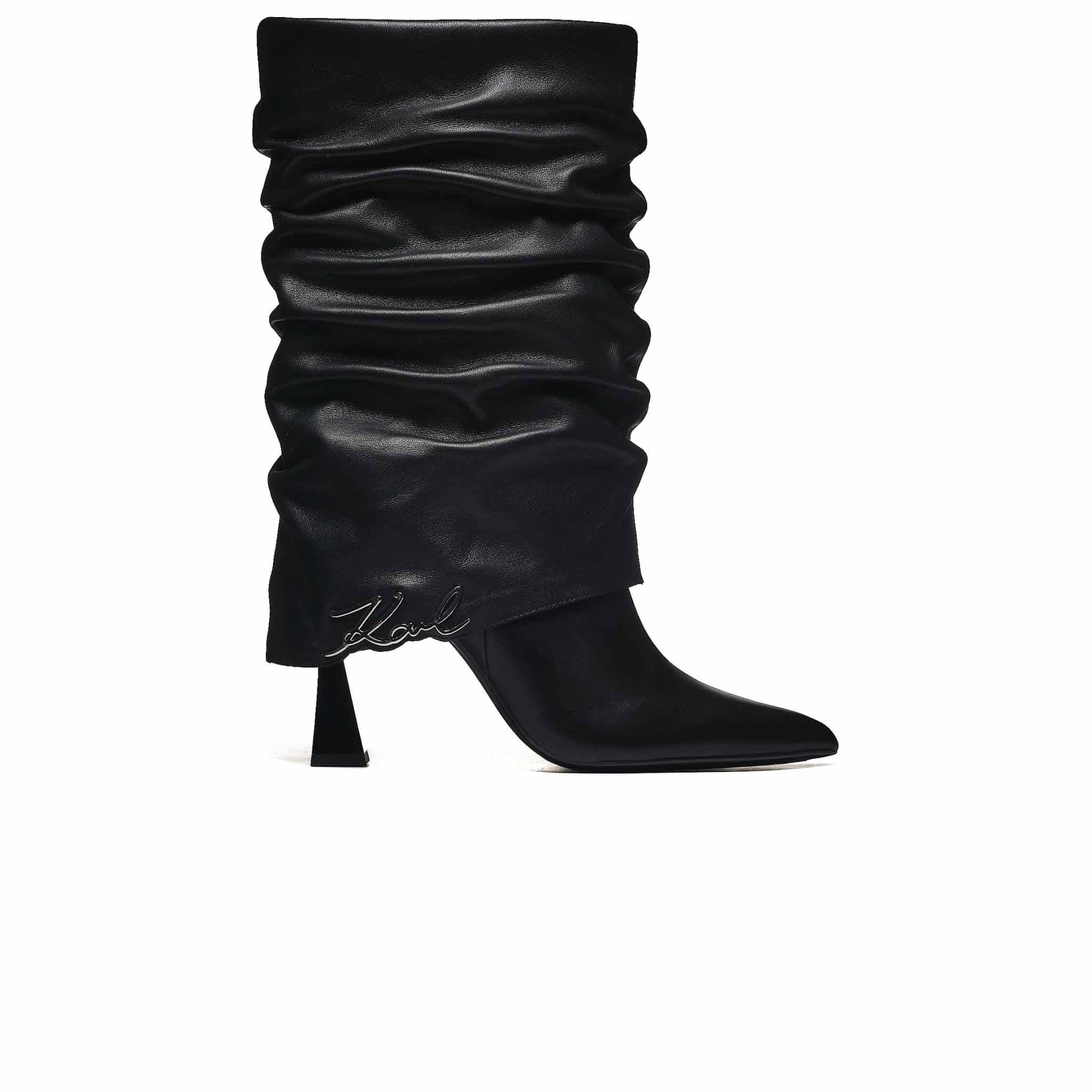 Karl Lagerfeld DEBUTANTE Midi Slouch Boot KL32085-100