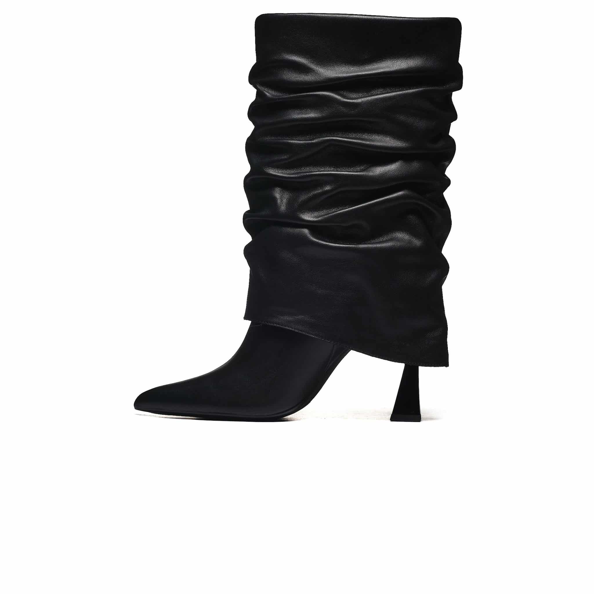 Karl Lagerfeld DEBUTANTE Midi Slouch Boot KL32085-100 - obrazek 3