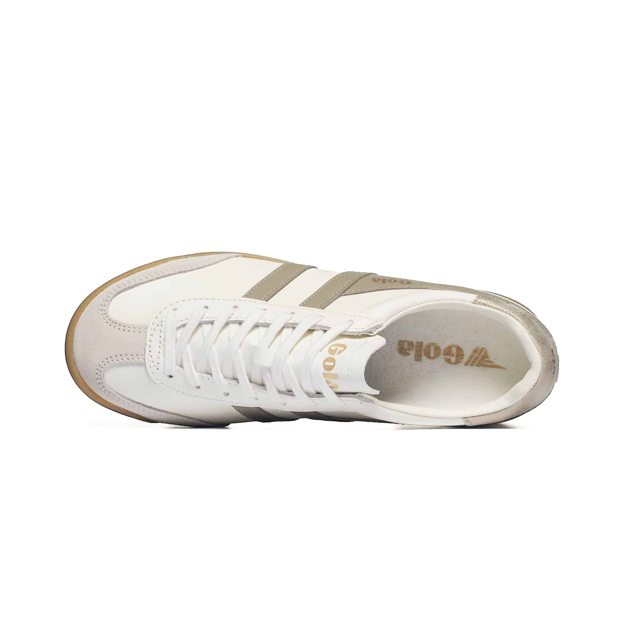 Gola Women's Torpedo Leather Trainer Off Whit - obrazek 4
