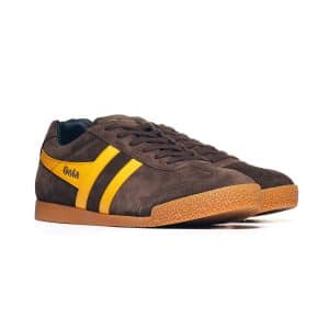 Gola Men's Harrier Trainer Coffee/Sun/Navy