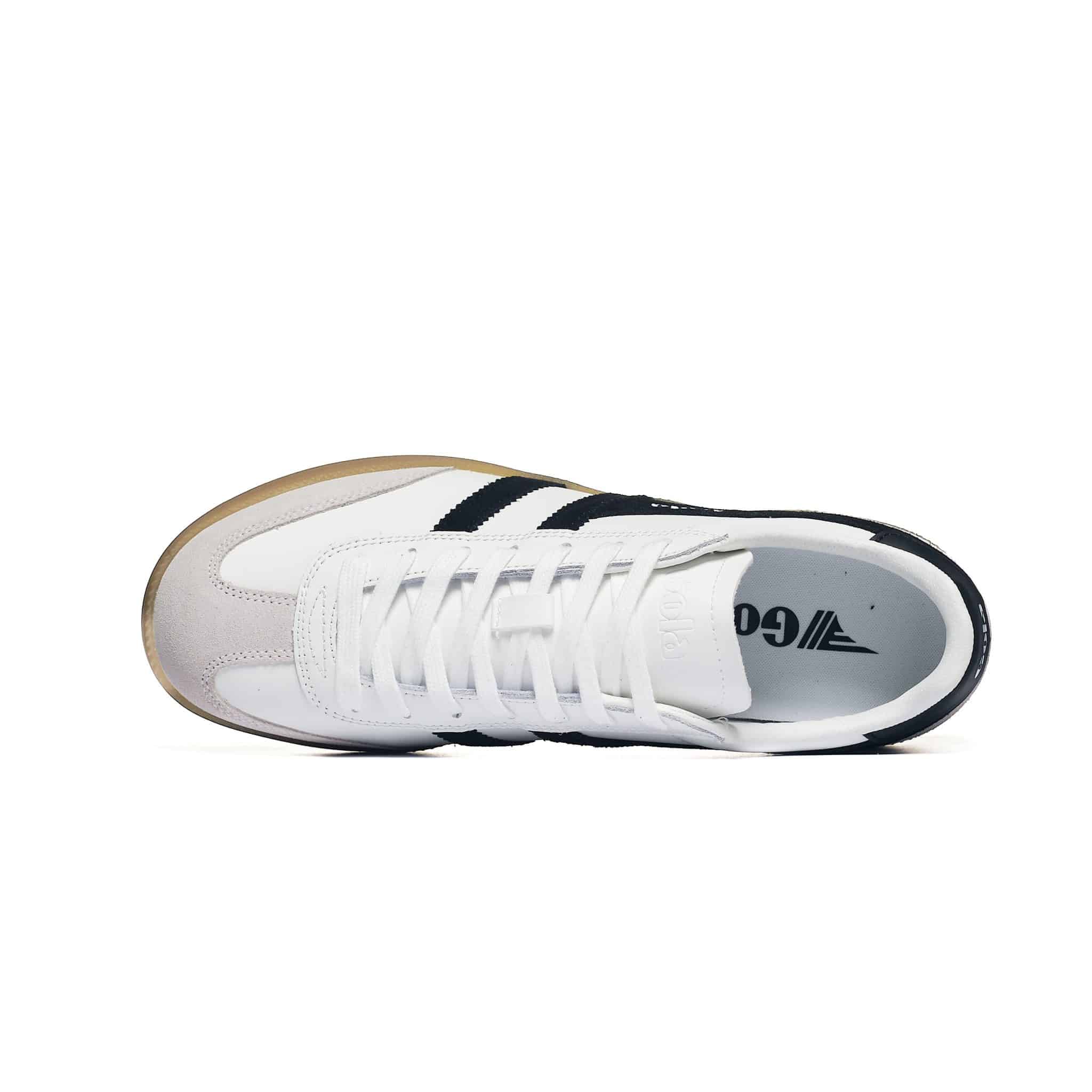 Gola Men's Viper Leather Trainer White/Black/ - obrazek 4