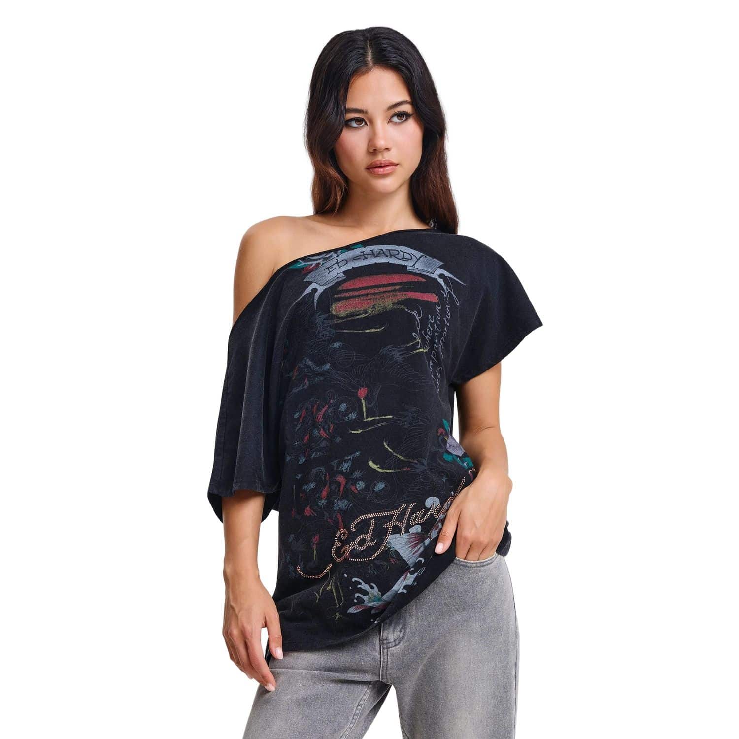 Ed Hardy WOMENS FLYING CRANES OFF ED6079