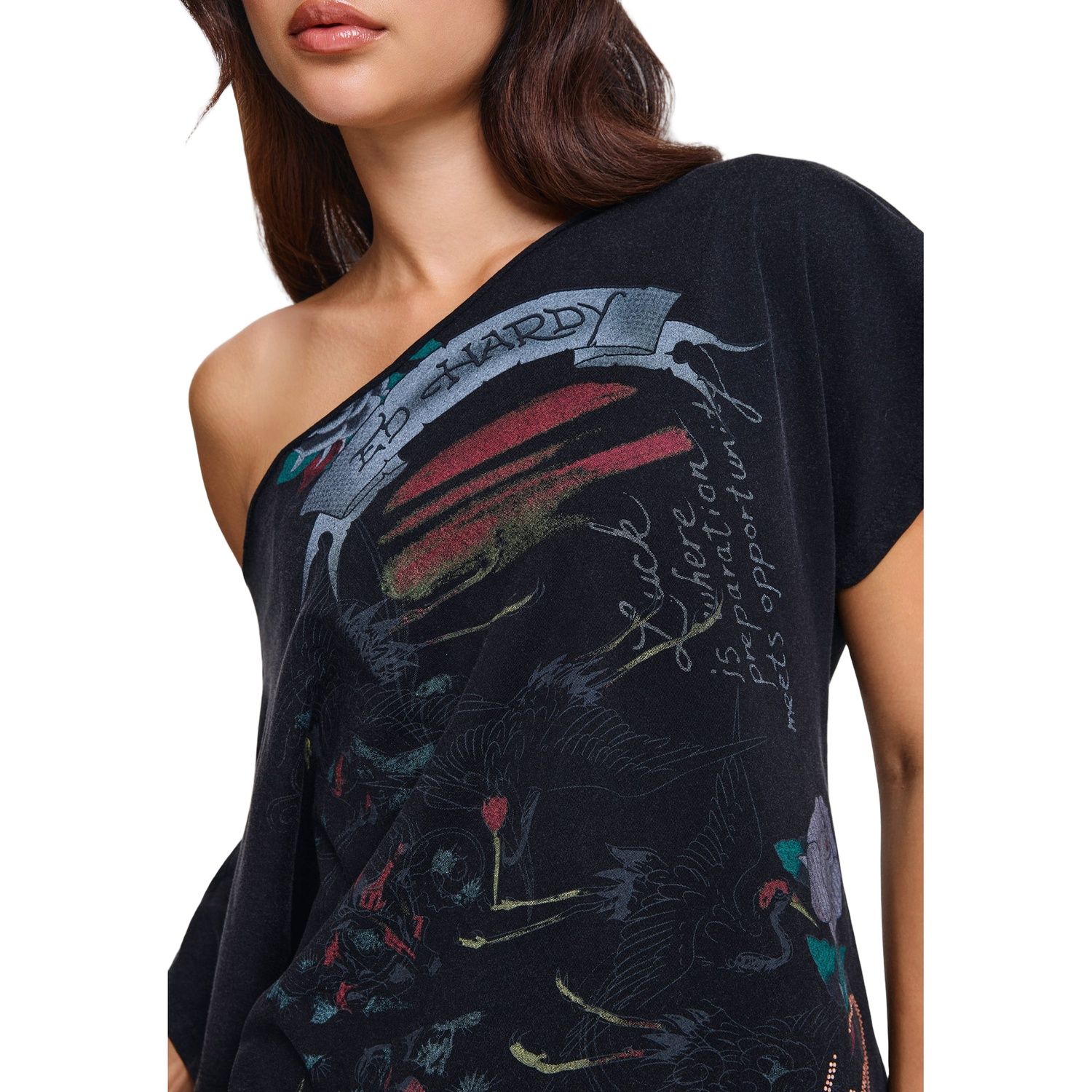 Ed Hardy WOMENS FLYING CRANES OFF ED6079 - obrazek 4