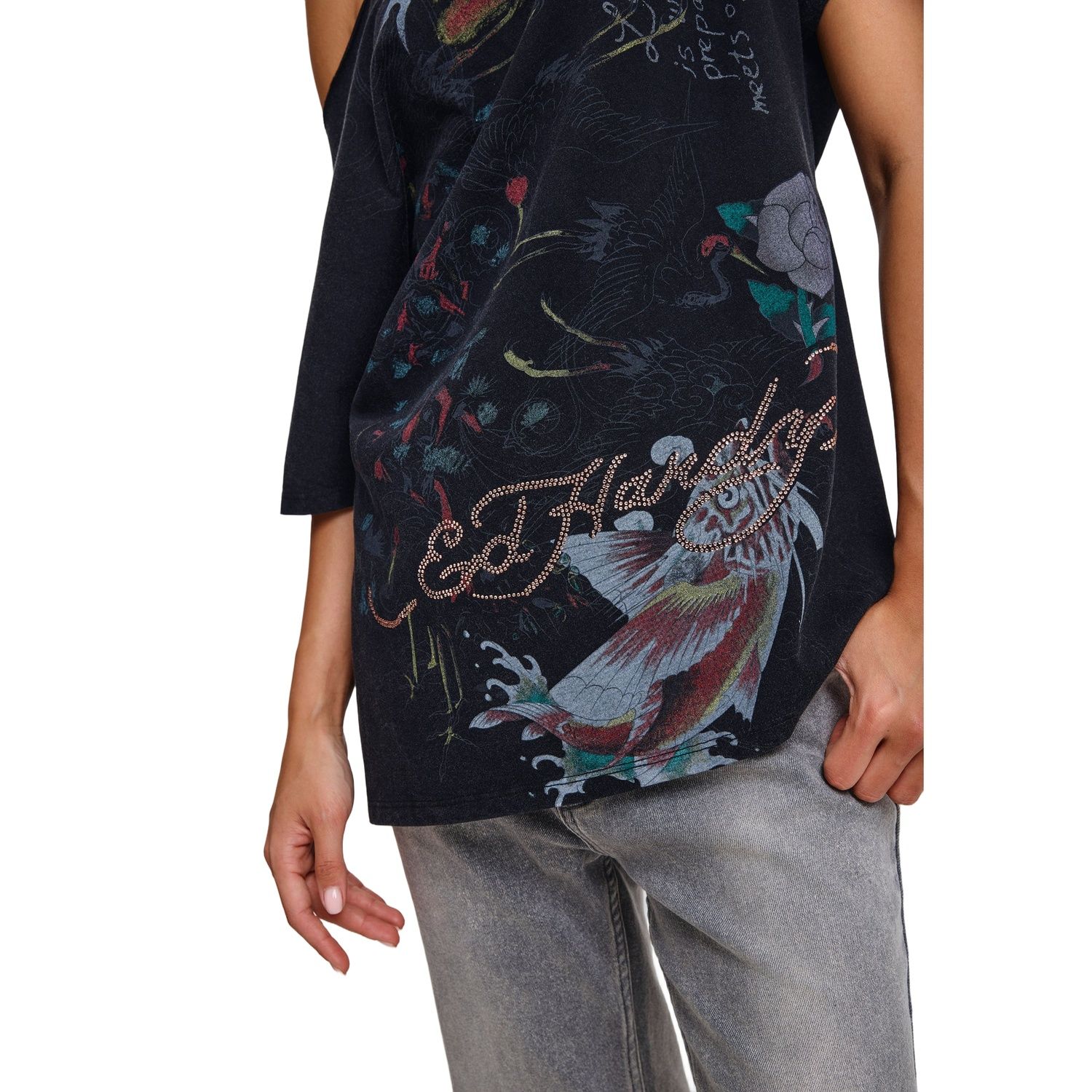 Ed Hardy WOMENS FLYING CRANES OFF ED6079 - obrazek 5